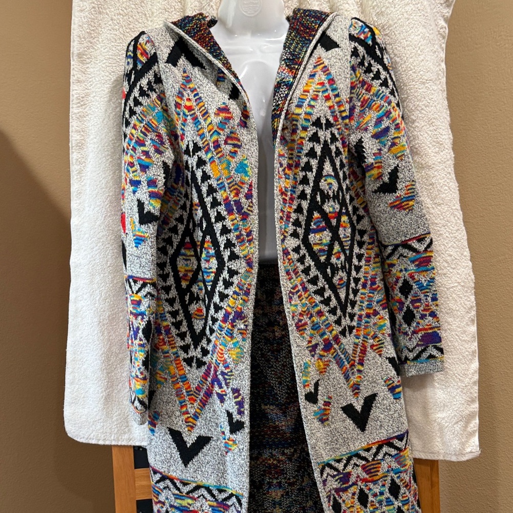 Colorful Geometric Women's Cardigan